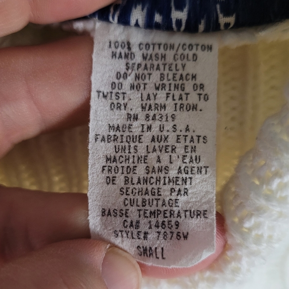 CAMPANA CLASSICS | vintage cotton cable knit turtleneck long sleeve sweater - Picture 6 of 6